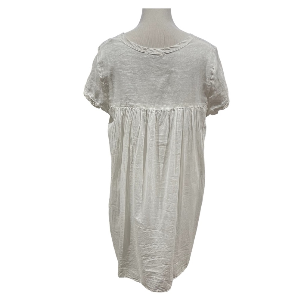 CP Shades White Elodie Linen Tunic Size Large - Picture 2 of 6